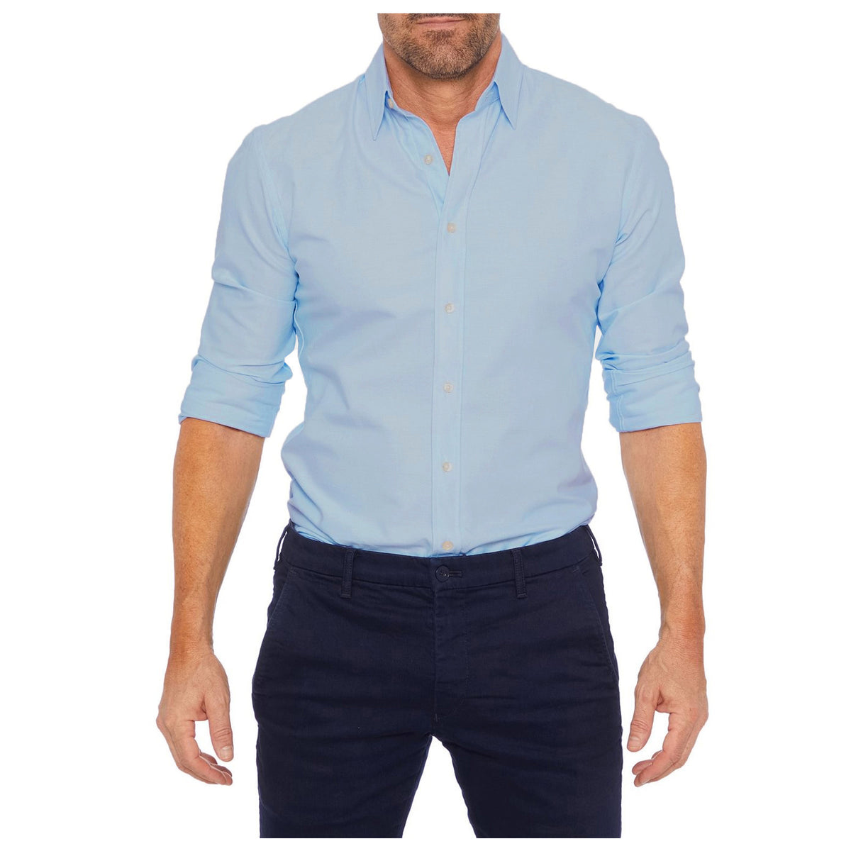 Stretchy Men's Shirt Zip Shirt