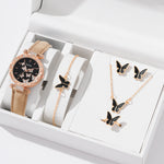 Women's Fashion Simple Butterfly Digital Belt Watch