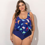 Coushy Fat woman plus fat split swimsuit